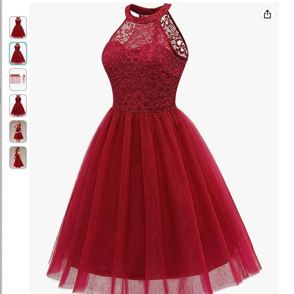 Short halter cocktail/party dress size L - Picture 3 of 5